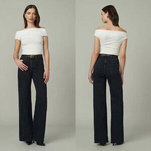 Joe's The MIA High Rise Wide Leg Black Jeans In Bewitched Size 31
